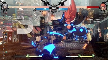 GGST | Chipp Senshuu overhead basic and side switch combo.