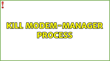 Ubuntu: Kill modem-manager process