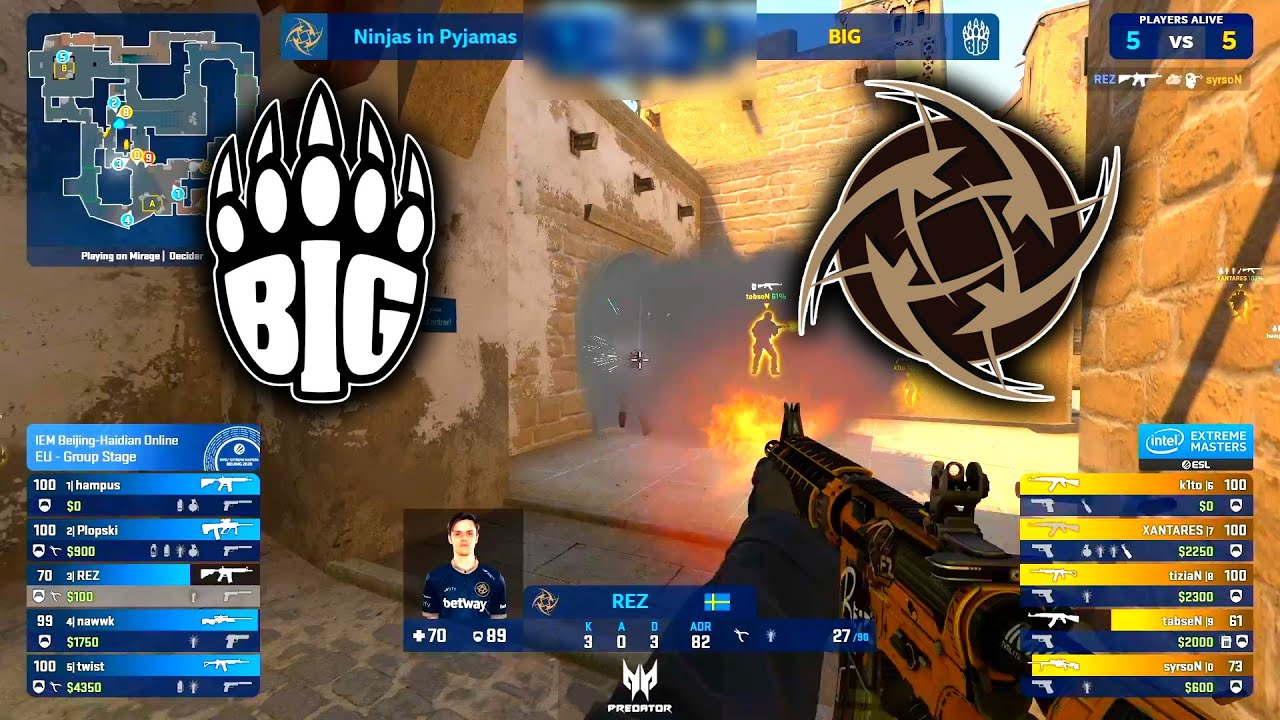 BIG vs NIP - IEM Beijing-Haidian - MIRAGE Highlights