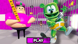 Police Girl and Gummy Bear Barry's Prison Run Obby - Roblox !