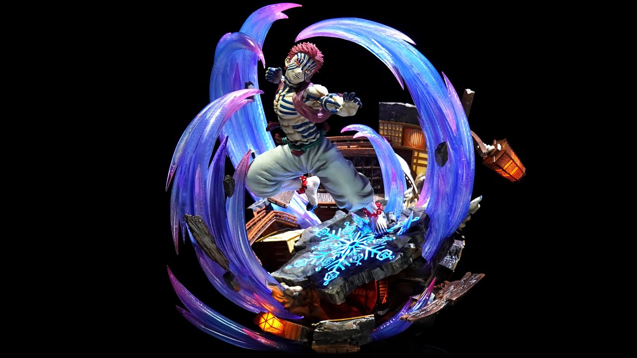 Akaza(猗窩座) - Twelve Kizuki Upper-Rank Three(十二鬼月 上弦の参) -Demon Slayer(鬼滅の刃) by Wisteria Flower Studio