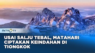 Salju Mencair, Matahari Ciptakan Pemandangan Menawan