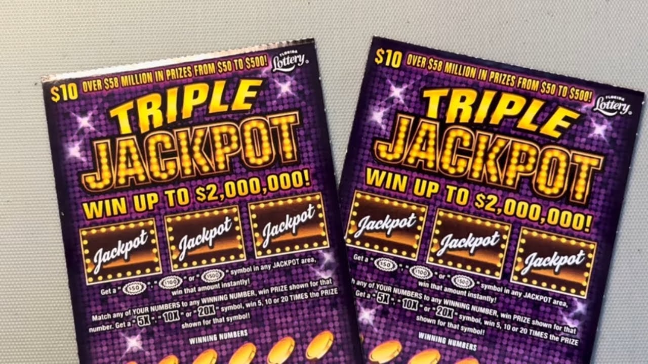 TWO TRIPLE JACKPOT SCRATCH OFFS FROM THE FLORIDA LOTTERY