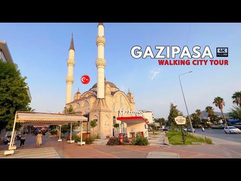 GAZIPASA 🇹🇷 Walking city tour [4K] REAL Türkiye 2023 #travel #walkingtour #4kwalk #gazipaşa