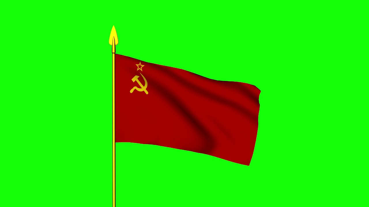 Soviet flag green screen