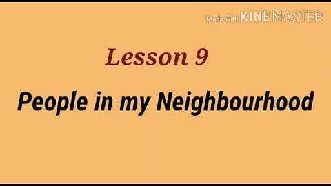 Class-II EVS Chapter name  People in my neighborhood