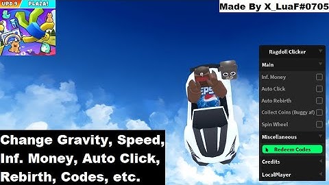 [NEW] Ragdoll Clicker OP Script | Change Gravity, Speed, Inf. Money, Auto Click, Rebirth, MUCH MORE.