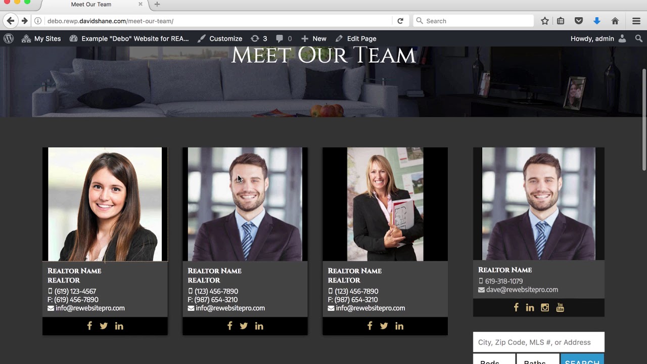 Team Pages for Realtors
