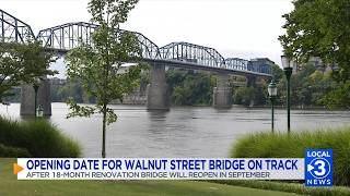Walnut Street Bridge on track to reopen in September