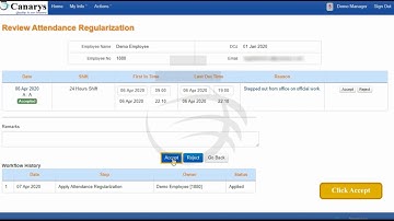 Attendance Regularization and Leave Approval for Managers