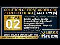 Solution of First Order Differential Equations | V Separable, Exact, Bernoulli | GATE PYQs | Part-2