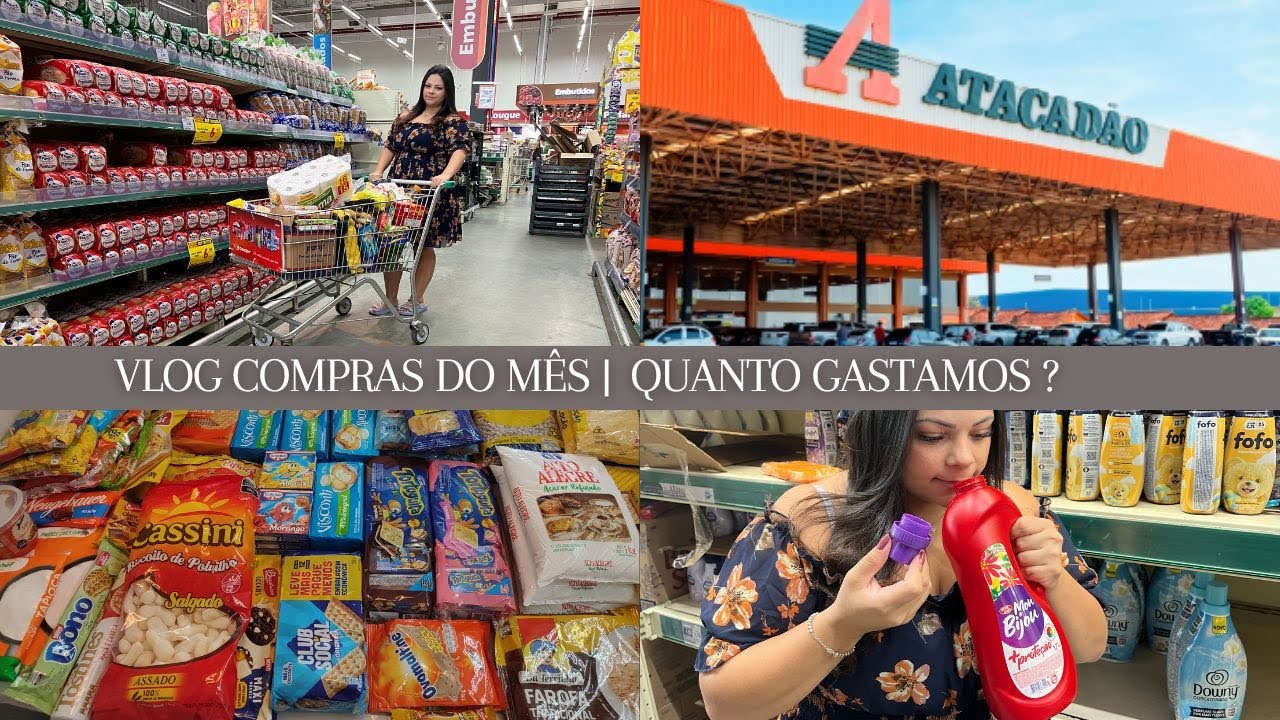 COMPRAS DO MÊS NO SUPERMERCADO! 🛒 QUANTO GASTAMOS?!