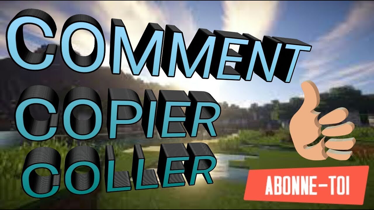 Comment copier coller sur mcpe YouTube