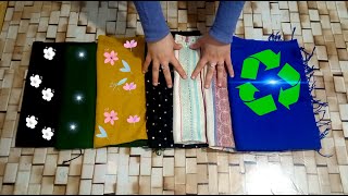 فكرة هائلة لاستغلال الخمارات  وخياطة موديل رائع  best idea reuse old shawl