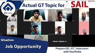 Actual GT Topic for SAIL | SAIL | Group Task | Start SAIL GD|GT & Interview Preparation with YP