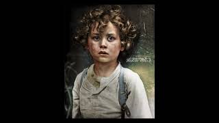Colorized Photo of Paris Waif - 1918 by Lewis Hine
