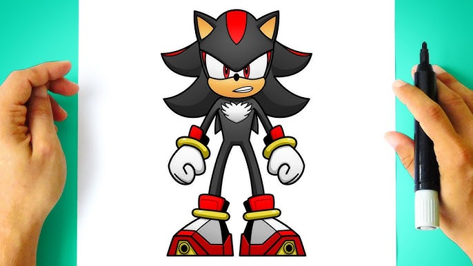 Sonic e Shadow, o ouriço para colorir