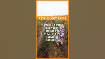 “Semantic memory” involves the storage and retrieval of general knowledge concepts… #psychology ￼