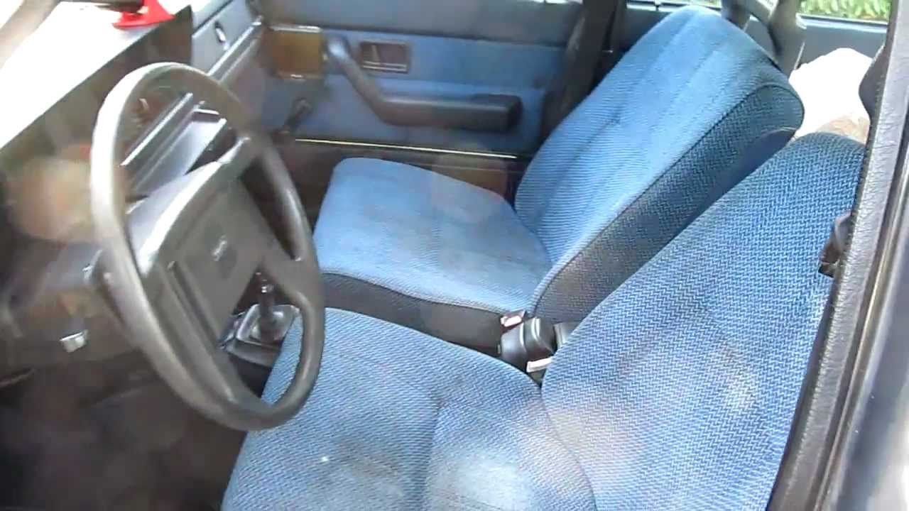 Volvo 240 Dl Saloon Showing The Blue Interior Upholstery Nice Typical Door Sound