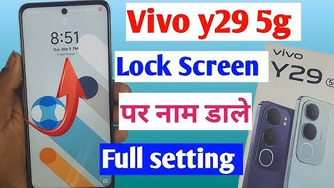 Vivo y29 5g lock screen name kaise likhe // How to set lock screen name in vivo y29 5g