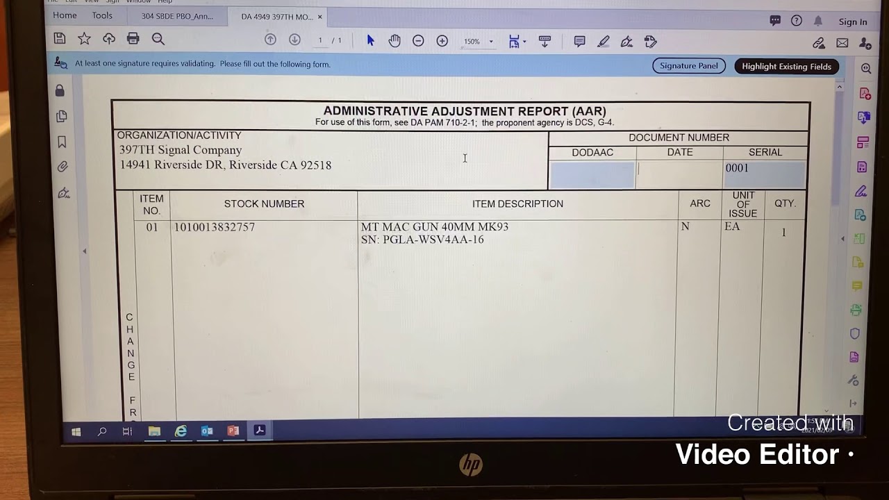 PART TWO PGLA Serial No Anomalies DA Form 4949 And GCSS Army YouTube PART TWO PGLA Serial No Anomalies DA Form 4949 And GCSS Army YouTube