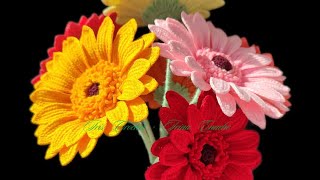 How to crochet Gerbera flower/ Cum crosetam floare Gerbera