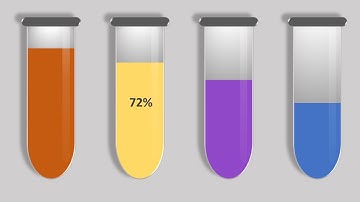 4 Steps Transparent test tube 3D Infographic, PPT element graphic design, ppt design idea 065