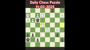 Daily Chess Puzzle Solution from chess.com, Date:- 11-02-2025. Mate in 3, amazing chess quiz.