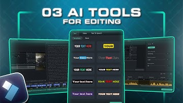 3 Useful AI TOOLS for Editing | Filmora 14 Tutorial