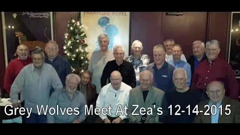 Grey Wolves - Christmas Dinner at Zea's in Covington, La, 12-14-15 - Video by Jim Overstreet