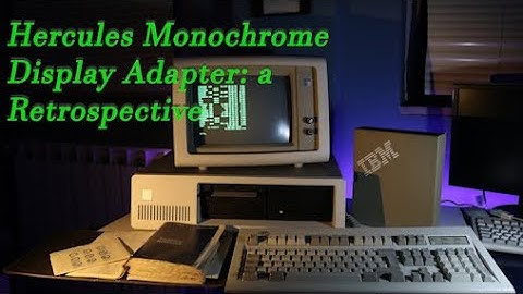 Hercules Monochrome Display Adapter On My IBM 5162 XT Model 286: a Retrospective
