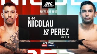 UFC VEGAS 91 LIVE NICOLAU VS PEREZ LIVESTREAM & FULL FIGHT NIGHT COMPANION