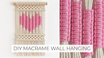DIY HEART MACRAME WALL HANGING 🩷 | How to macrame | Step by step tutorial