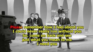 I Need You - The Beatles (Karaoke) HD chords