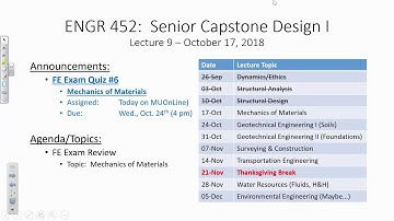 *FE Exam Review: Mechanics of Materials (2018.10.17)