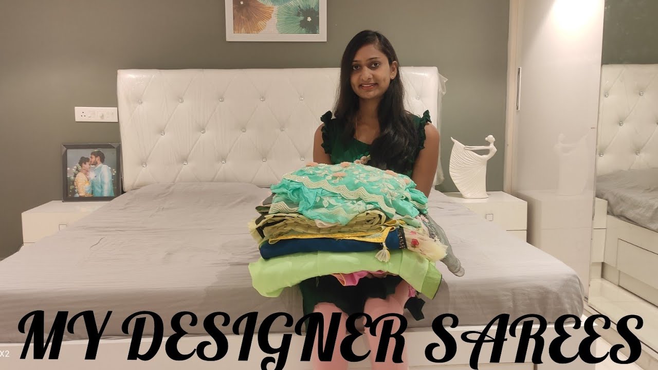 My Latest Designer Sarees Collection with Blouses| My wedding fancy sarees|  Rao gari Ammayi |