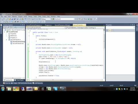 C# Audio Tutorial 2 - MP3/WAV File with NAudio