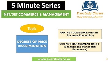 Degree of Price Determination | 5 Minute Series | NTA UGC Net Commerce & Management