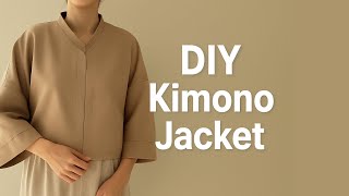 DIY Kimono Jacket ✂️ Sew a Stylish Jacket in 1 Hour | No Pattern Needed