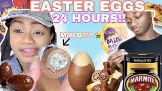 24 HOURS eating ONLY Easter EGGS! | Easter Eggs | EastCoastBabe