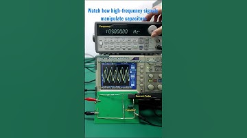 Watch How high-frequency signals manipulate capacitors #electronic #capacitors #oscilloscope