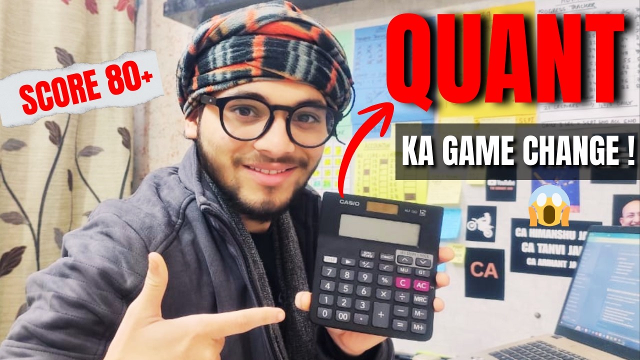 CA Foundation Quant Strategy 🔥 | Score 80+ Marks Without Taking Risk