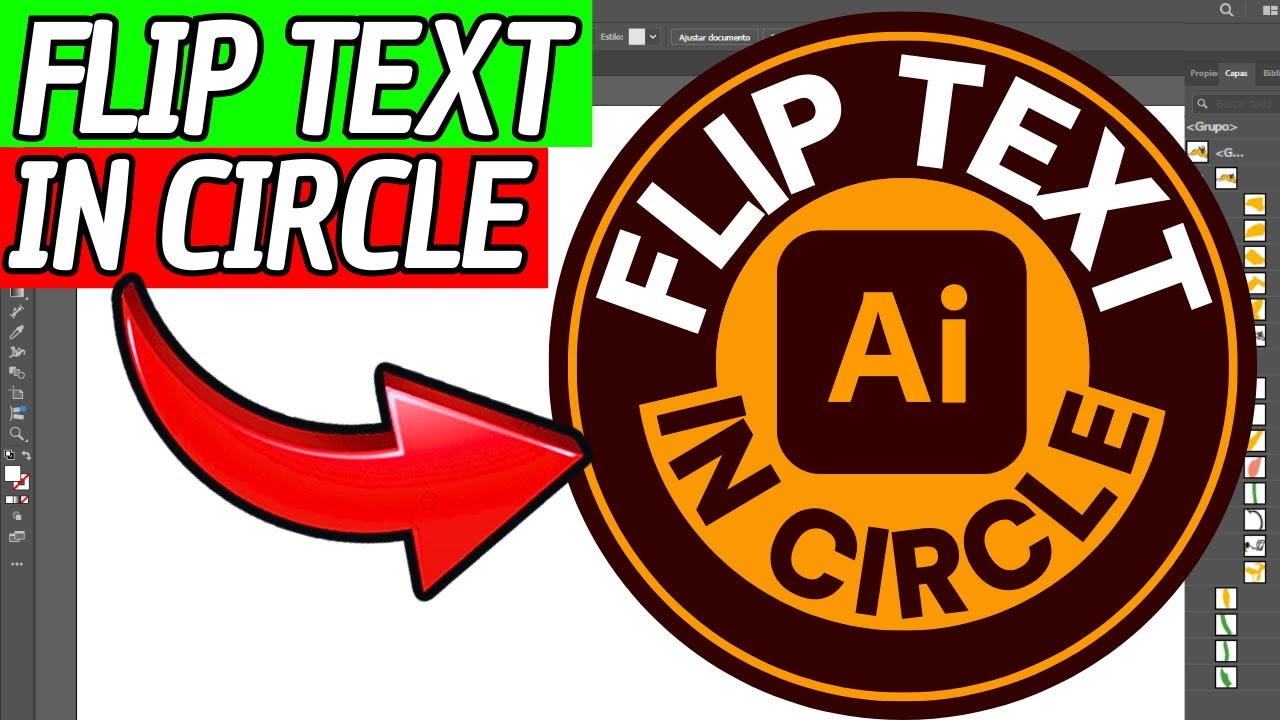 Как перевернуть текст в круге в Illustrator 2026 (быстро и легко)