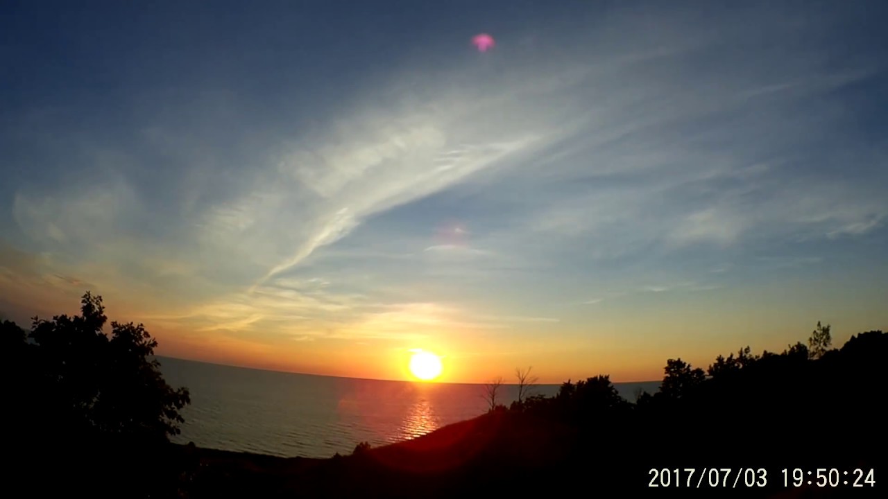 Sunset over Lake Michigan in 2 sec timelapse. July 3 2017, Pure Michigan