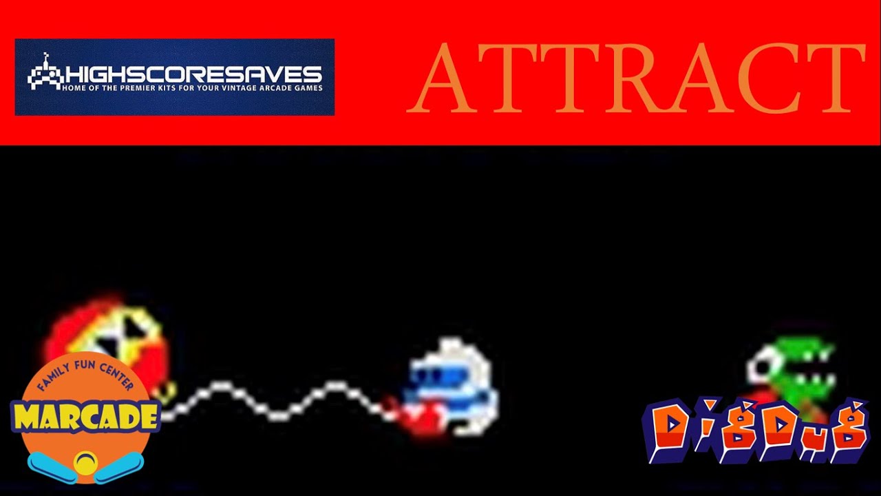 Dig Dug Free Play and High Score Save Kit Attract Mode YouTube