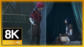 Arcane: Season 2 | Caitlyn and Vi After the Blast | CaitVi Scene (8K) (Remastered)