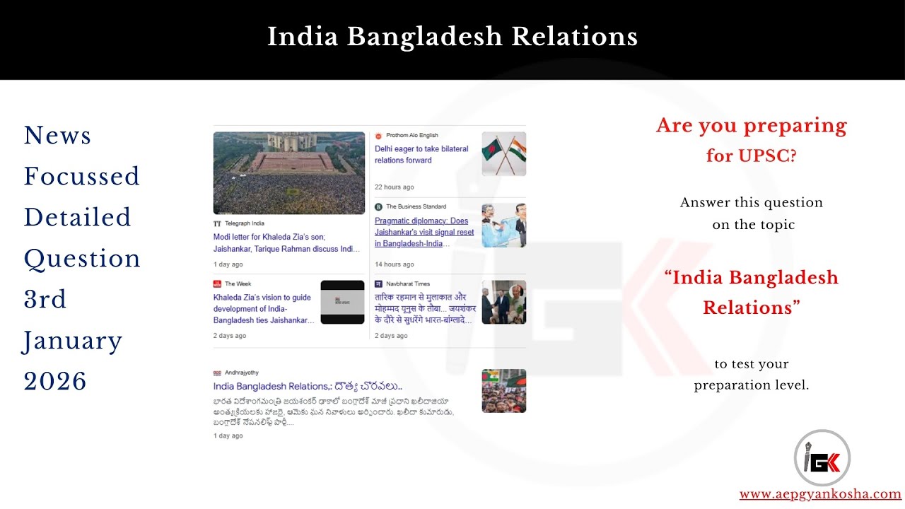 India–Bangladesh Relations | GS Paper 2 International Relations
