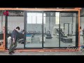 4 panel slim aluminum frame patio sliding door