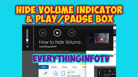 How to hide Volume Indicator & Play/Pause Box on PC