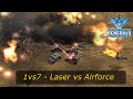[C&C Generals Zero Hour] - 1vs7 - Laser vs 7 Airforce - Hard Mode